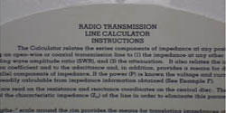 Radio Transmission Line Calculator
